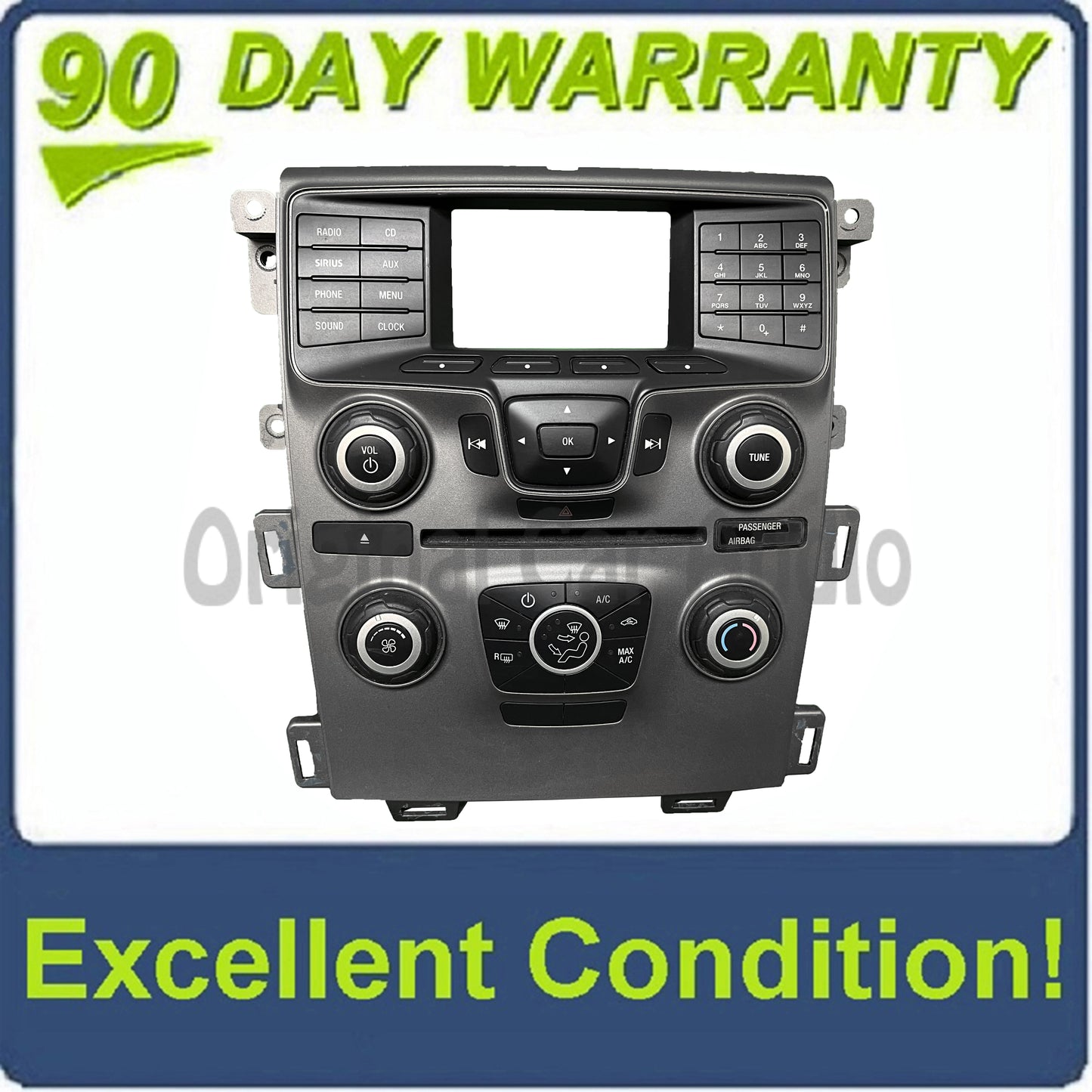 2011 - 2014 Ford Edge OEM 4" Radio Display Control Panel Single Zone Climate Control BEZEL ONLY