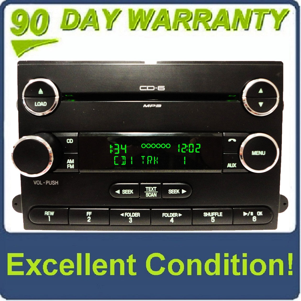 NEW FACE 2006 - 2013 Ford Edge OEM Radio Stereo SUBWOOFER 6 Disc Changer MP3 CD Player Receiver