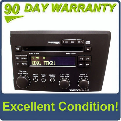 01 02 03 04 05 VOLVO S60 V70 S-60 V-70 Radio Stereo 4 Disc Changer CD Player HU-803 HU803 2001 2002 2003 2004 2005
