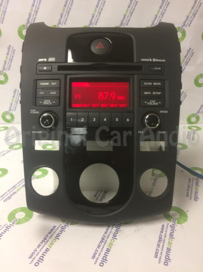2010 - 2013 Kia Forte OEM Single CD AM FM SAT Radio Bluetooth Receiver WITH BEZEL