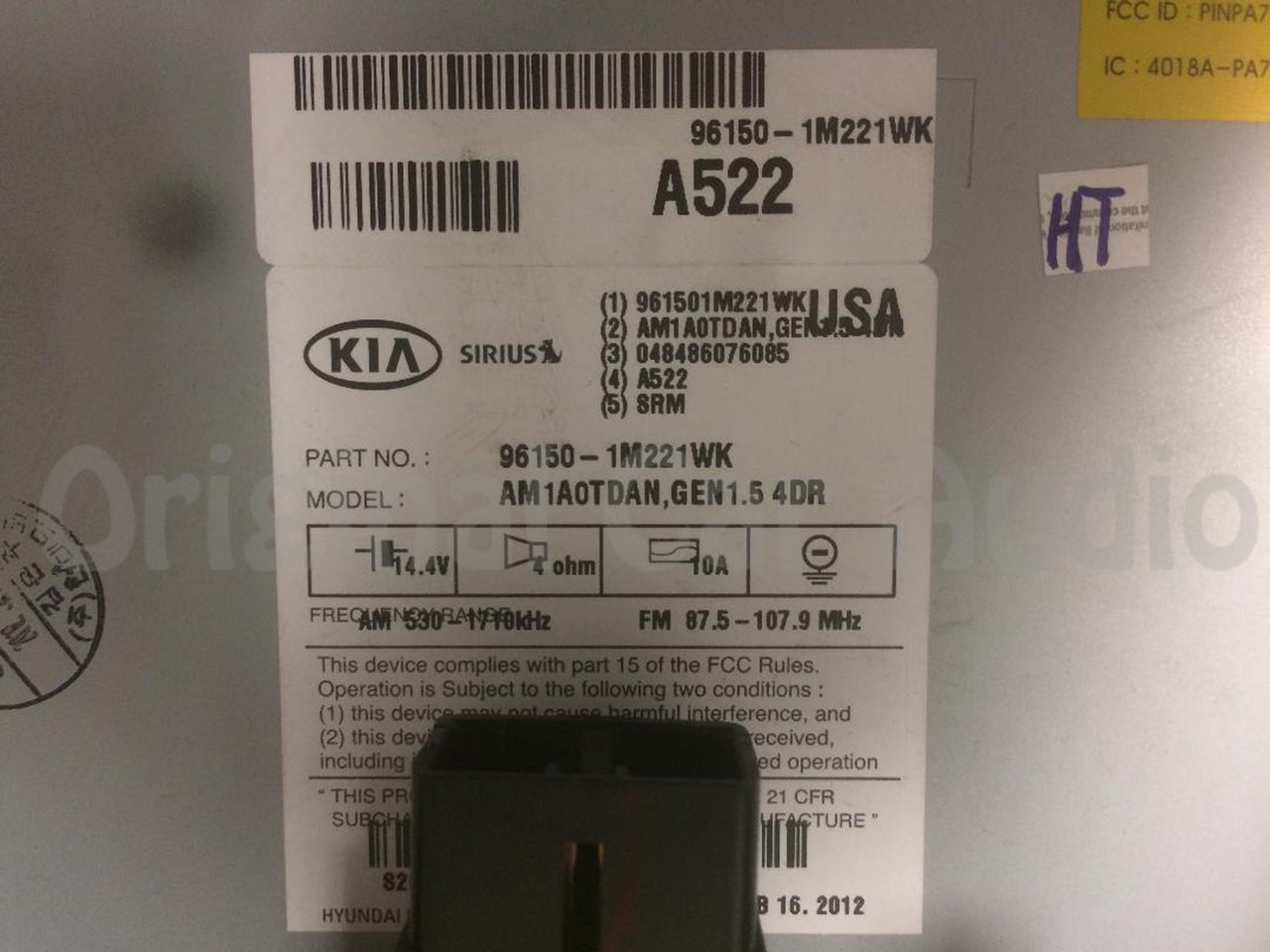 2010 - 2013 Kia Forte OEM Single CD AM FM SAT Radio Bluetooth Receiver WITH BEZEL