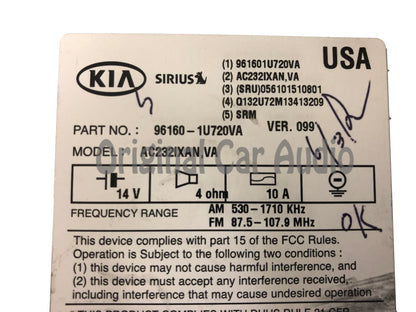 2013 - 2015 Kia Sorento OEM Uvo Single CD Sat Multi Media Radio Receiver