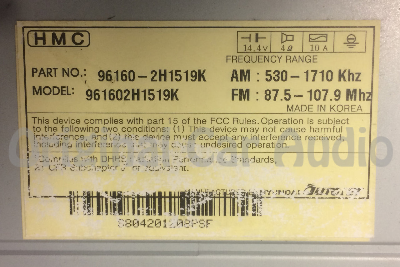 2007 - 2010 Hyundai Elantra OEM Single CD AM FM Radio Brown