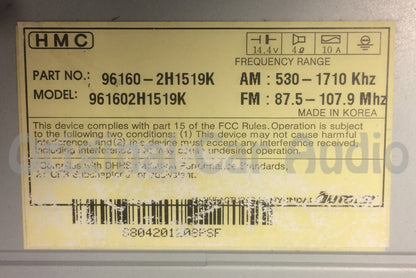 2007 - 2010 Hyundai Elantra OEM Single CD AM FM Radio Brown