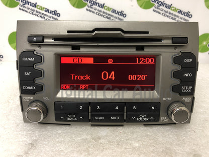 2010 - 2013 Kia Sportage OEM Single CD AM FM SAT Radio Media Receiver GREY