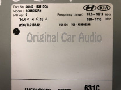 Refurbished 2017 - 2018 Kia Soul OEM UVO Touch Screen AM FM Bluetooth Media Radio Receiver