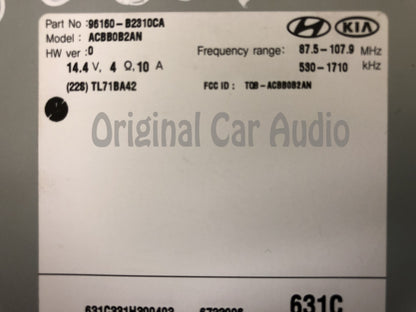 2017 - 2018 Kia Soul OEM UVO Touch Screen AM FM Bluetooth Media Radio Receiver