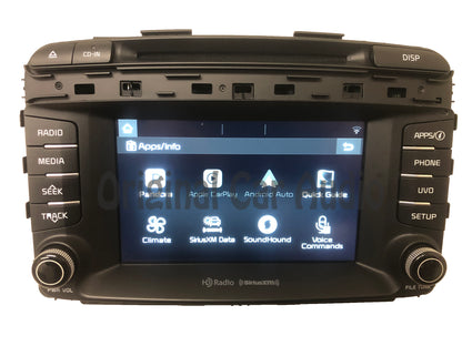 2016 - 2018 Kia Sorento OEM 7" UVO Apple Carplay Android Auto Multi Media Sat Bluetooth CD Radio Receiver