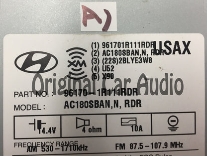 2015 HYUNDAI Accent Factory OEM XM Radio MP3 and CD player