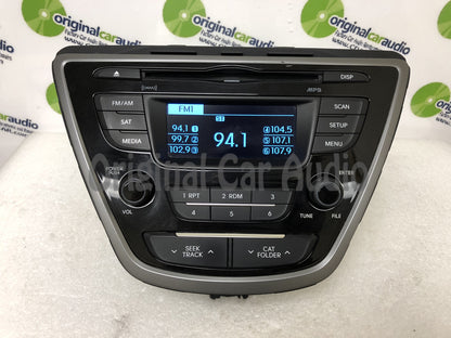 2011 - 2015 Hyundai Elantra OEM Single CD AM FM SAT MP3 Radio Receiver