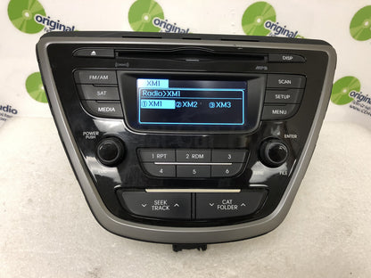 2011 - 2015 Hyundai Elantra OEM Single CD AM FM SAT MP3 Radio Receiver