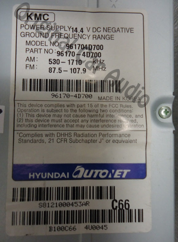 08 09 10 Hyundai Entourage OEM Stereo AM FM Radio 6 Disc Changer MP3 Cd Player