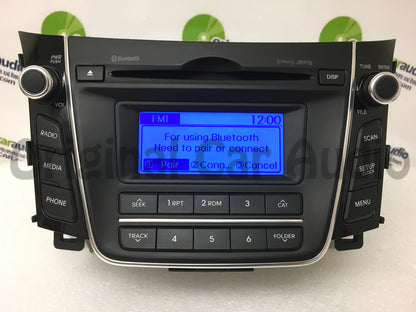 2013 - 2016 Hyundai Elantra OEM AM FM MP3 Bluetooth Single CD XM Radio