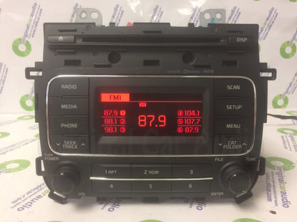 2014 - 2016 Kia Forte OEM Single CD AM FM SAT Bluetooth Radio Receiver