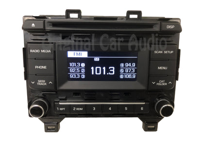 2015 - 2017 Hyundai Sonata OEM Single CD AM FM Bluetooth MP3 Radio Media Receiver
