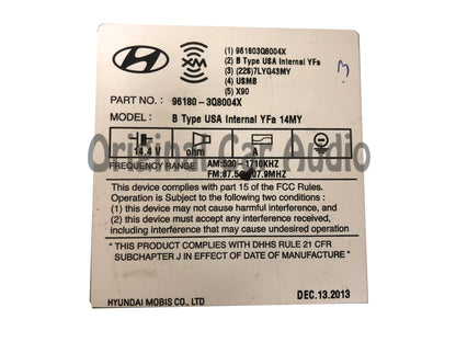2014 - 2015 Hyundai Sonata OEM Single CD Bluetooth Sat Radio Multi Media Receiver