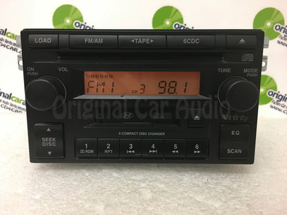 2005 - 2006 Hyundai Tiburon OEM Infinity 6 CD AM FM Cassette Radio Receiver
