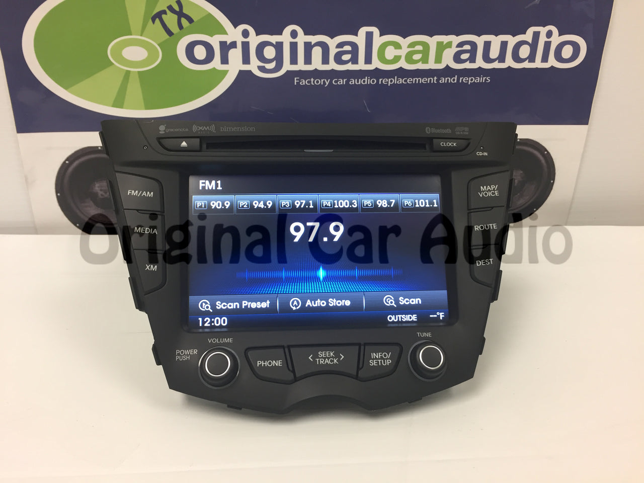 Veloster 12-14 AM FM CD Bluetooth Receiver Navigation Rear view Camera