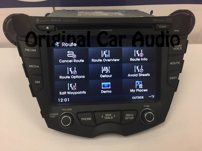 Veloster 12-14 AM FM CD Bluetooth Receiver Navigation Rear view Camera