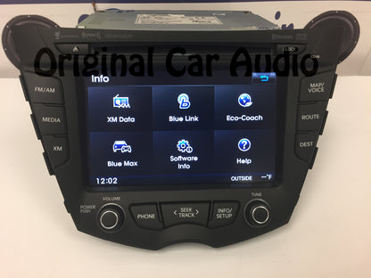Veloster 12-14 AM FM CD Bluetooth Receiver Navigation Rear view Camera