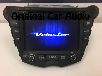 Veloster 12-14 AM FM CD Bluetooth Receiver Navigation Rear view Camera