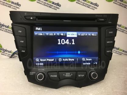 2011 - 2015 Hyundai Veloster OEM Single CD Touch Screen AM FM Bluetooth SAT Radio Receiver