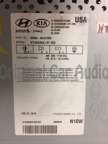 2015 - 2017 Kia Sedona OEM Infinity Navigation Touch Screen HD Radio Receiver
