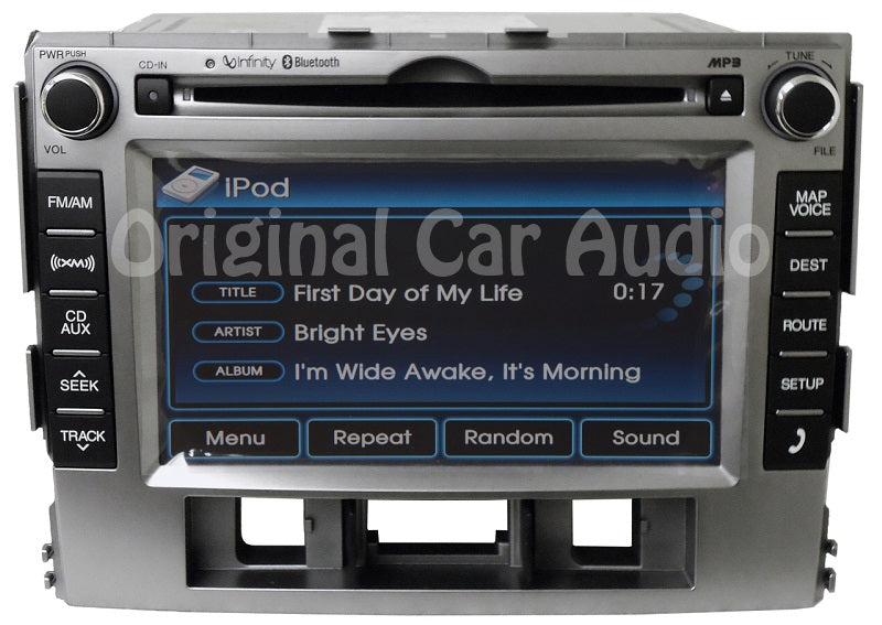 Hyundai Santa Fe Infinity Radio Navigation GPS MP3 CD Player