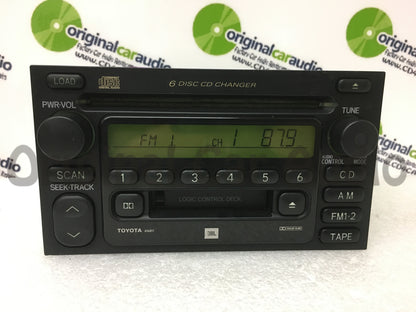 Re-manufactured Toyota Tundra JBL Radio Tape and 6 Disc CD Changer 86120-08130 2000 - 2003