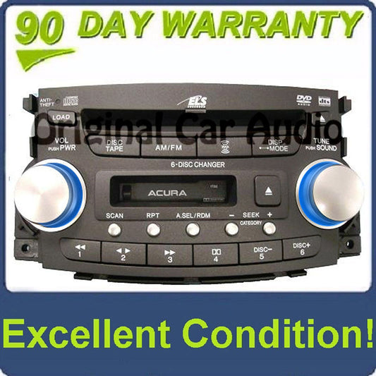 2004 - 2006 ACURA TL Radio 6 Disc CD Changer DVD Cassette 1TB2