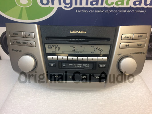 2004 - 2006 Lexus RX330 Radio 6 CD Player RDS Radio 86120-0E010 AP6829