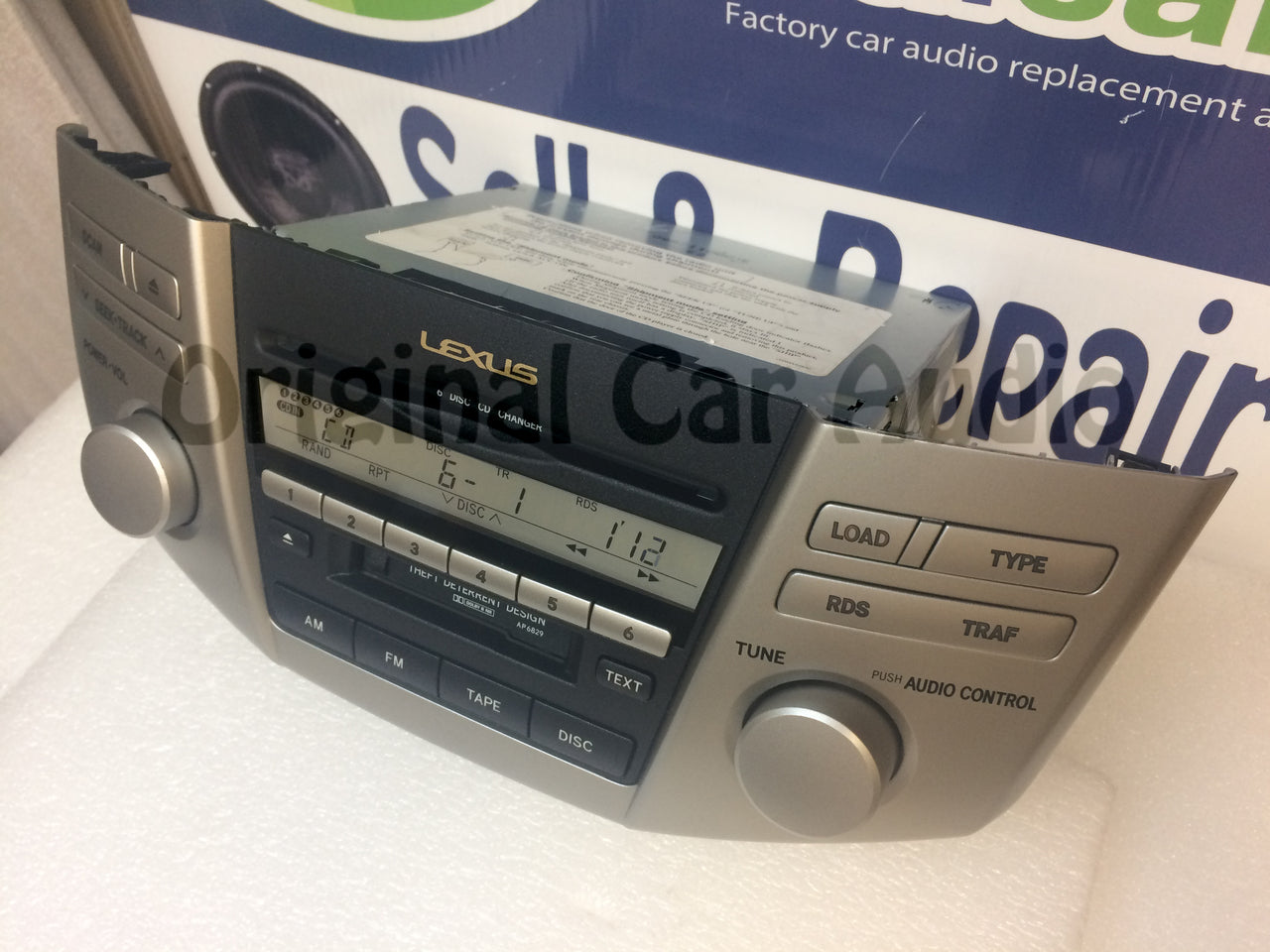 2004 - 2006 Lexus RX330 Radio 6 CD Player RDS Radio 86120-0E010 AP6829