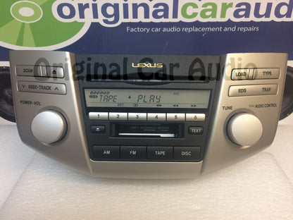 2004 - 2006 Lexus RX330 Radio 6 CD Player RDS Radio 86120-0E010 AP6829