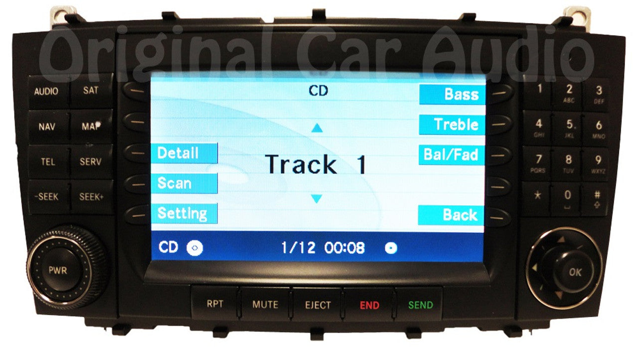 Refurbished 2005 2006 2007 Mercedes-Benz C Class OEM Comand Navigation Radio CD Player TYPE 203