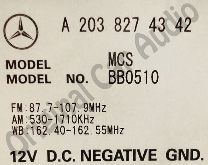 Refurbished 2005 2006 2007 Mercedes-Benz C Class OEM Comand Navigation Radio CD Player TYPE 203