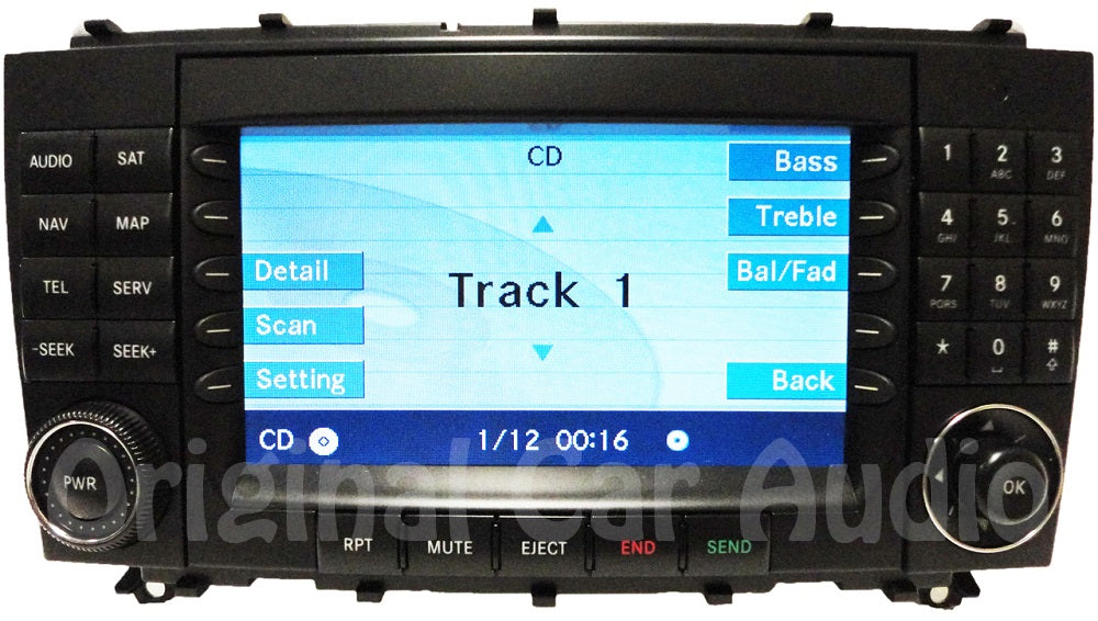 2005 2006 2007 2008 2009 Mercedes-Benz CLK Class OEM Comand Navigation Radio CD Player Display 209 Type