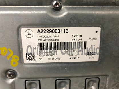 2016 - 2018 Mercedes Benz C-Class W205 OEM ASK Burmester Premium Audio Amplifier