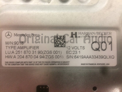 2010 2011 2012 Mercedes GL-Class Harmen Becker Amp  ML350 ML550 GL450 GL550 R350 R500