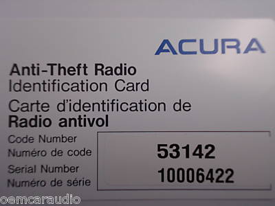 NEW Acura TL 1TB3 Radio Tape Player 6 Disc CD Changer DVD 2004 2005 2006