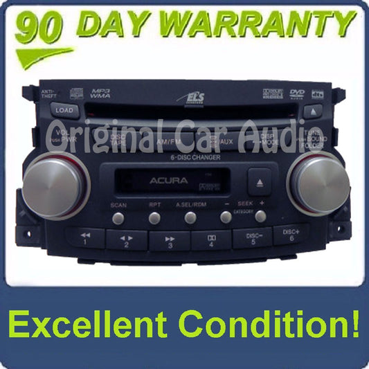 Acura TL Tape 6 Disc CD Player MP3 XM DVD AUX 2007 2008, 1TB6