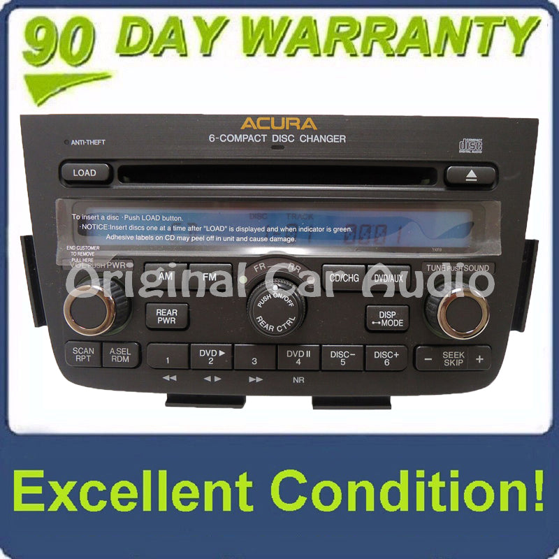 2005 2006 Acura MDX Radio DVD Player 6 CD Changer Stereo 1XF9