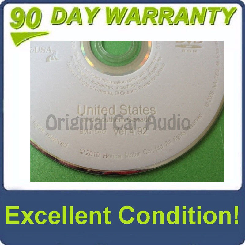 Acura Honda Satellite Navigation System GPS DVD Drive Disc BM515AO Ver. 4.92