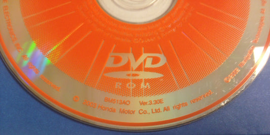Acura Honda Satellite Navigation System GPS DVD Drive Disc BM513AO Ver. 3.30E