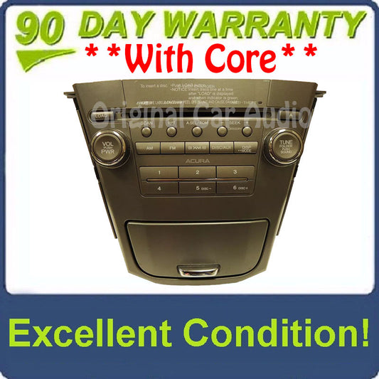 2007 2008 2009 ACURA MDX Radio and 6 CD Changer MP3 Satellite 2BF0