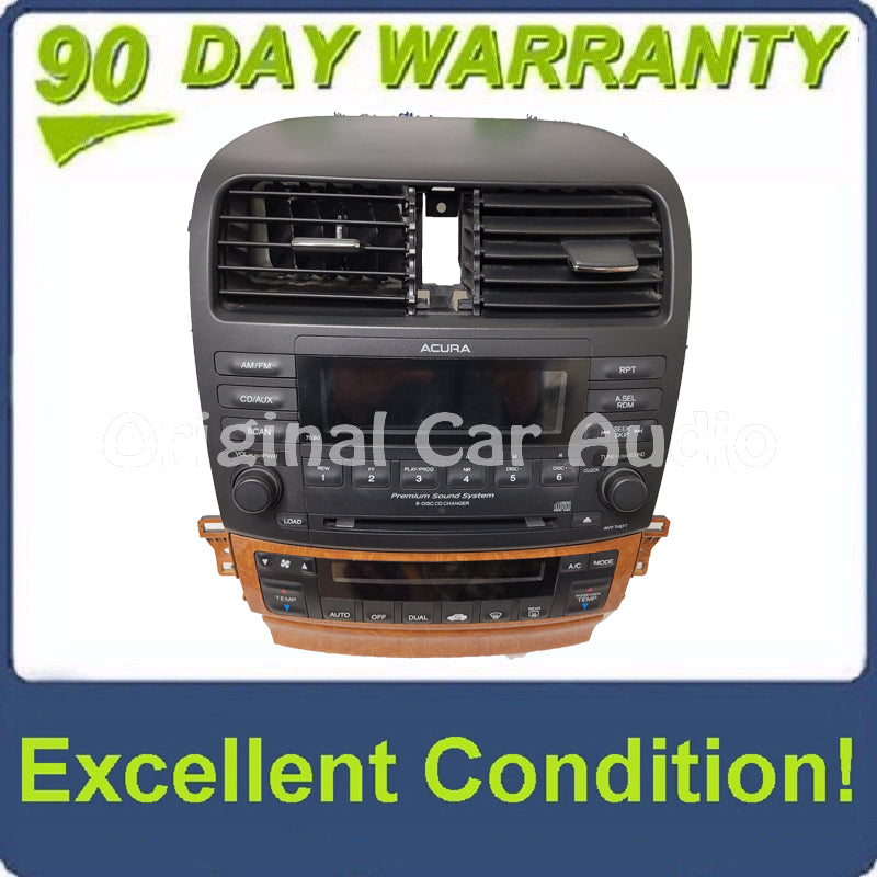 2004 2005 Acura TSX OEM Premium Sound Radio AUX & 6 Disc Changer CD Player 7EB0 FACEPLATE ONLY