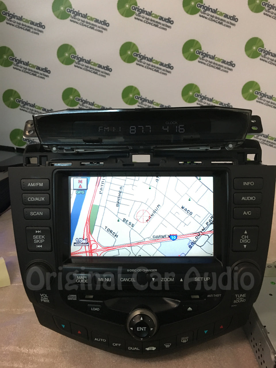 2003 2004 2005  HONDA Accord OEM Navigation GPS Radio Stereo 6 Disc Changer LCD Display Screen Monitor 2CY2