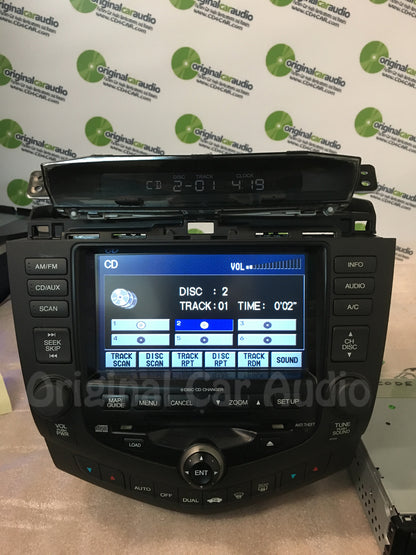 2003 HONDA Accord OEM Navigation GPS Radio Stereo 6 Disc Changer LCD Display Screen Monitor 2CY0