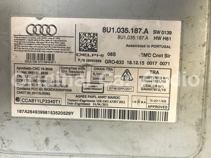 2014 - 2016 Audi Q3 Quattro OEM Factory Navigation Multimedia AM FM Radio Single SD Sim Card CD Player BLEMISHED