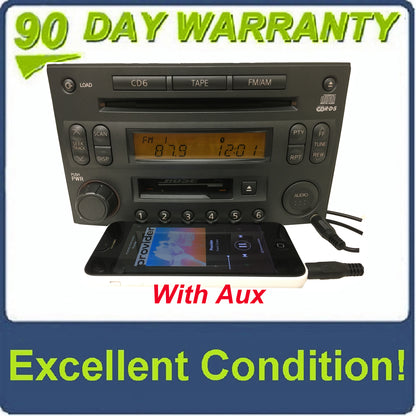 Nissan 350Z BOSE Radio Tape Stereo 6 Disc Changer MP3 CD Player CR160 ADDED AUX