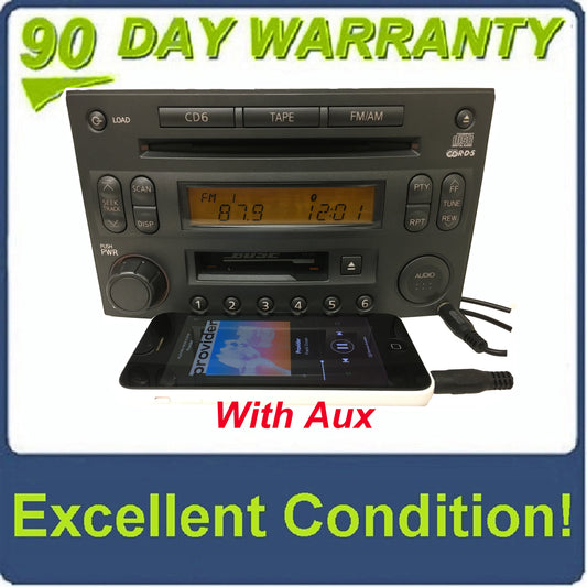 Nissan 350Z BOSE Radio Tape Stereo 6 Disc Changer MP3 CD Player CR160 ADDED AUX